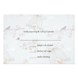 Trendy Birdcages And FlowersWedding Response Card