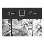Trendy Black and White Biker Wedding Invitation
