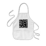 Trendy black and white retro design. apron