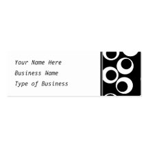 Trendy black and white retro design. business card