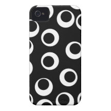 Trendy black and white retro design. iPhone 4 cover