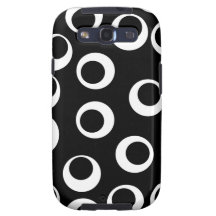 Trendy black and white retro design. galaxy s3 covers
