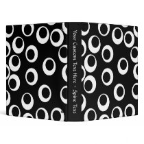Trendy black and white retro design. Custom Vinyl Binder