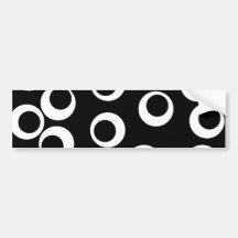 Trendy black and white retro design. Custom Bumper Sticker