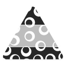 Trendy black and white retro design. Custom Triangle Stickers