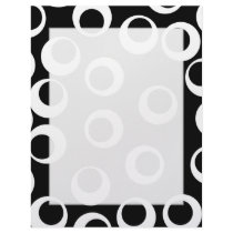 Trendy black and white retro design. letterhead