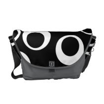 Trendy black and white retro design. messenger bag