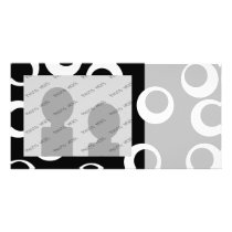 Trendy black and white retro design. photo greeting card