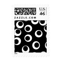 Trendy black and white retro design. postage stamps