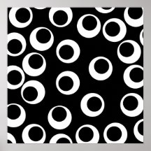 Trendy black and white retro design. print