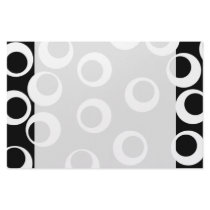 Trendy black and white retro design. customized stationery