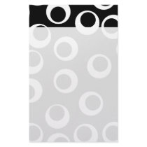 Trendy black and white retro design. personalized stationery