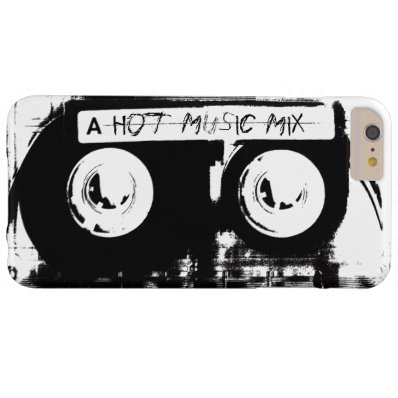 Trendy Black and White Retro Music Cassette Tape Barely There iPhone 6 Plus Case