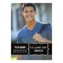 Trendy Black Label Class of 2013 Graduation Card