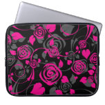 Apple Laptop Mouse | floral, flowers, rose, black, pink, sleeve, floral, flowers, rose, black, pink, sleeve,