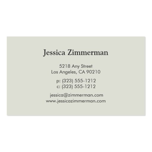 Trendy Bliss Blushing Pink Business Card (back side)