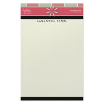 Trendy Bliss Blushing Pink Customized Stationery