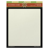 Trendy Bliss Green Apple Customized Letterhead