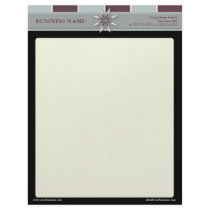 Trendy Bliss Lavender Blue Customized Letterhead