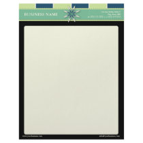 Trendy Bliss Seafoam Customized Letterhead