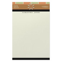 Trendy Bliss Terra Cotta Customized Stationery