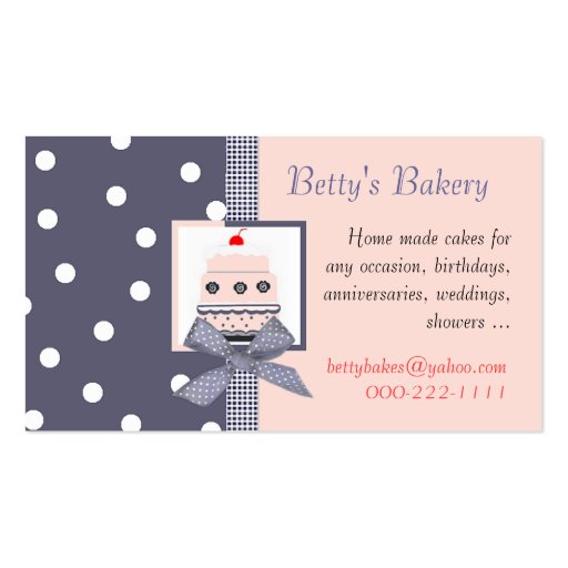 Trendy blue and pink Business Card (front side)
