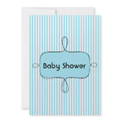 trendy blue Baby shower Invitation