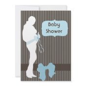 trendy blue Baby shower Invitation