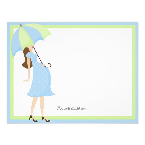 Trendy Blue Baby Shower Invitation