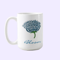 Trendy Blue Flower mugs