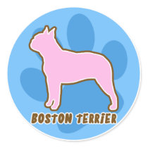 Trendy Boston Terrier Stickers by MenagerieMayhem Trendy Boston Terrier Stickers