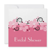 Trendy Bridal Shower Invite - Pink Flowers
