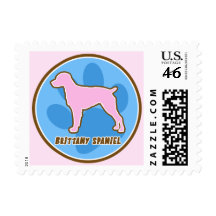 Trendy Brittany Spaniel Stamps
