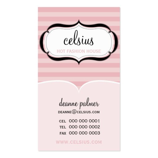 TRENDY BUSINESS CARD :: chic boutique 2P (front side)