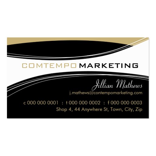 TRENDY BUSINESS CARD :: contempo 1BL (front side)