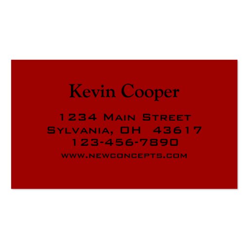 Trendy Business Card Template (back side)