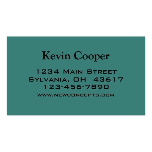 Trendy Business Card Template (back side)