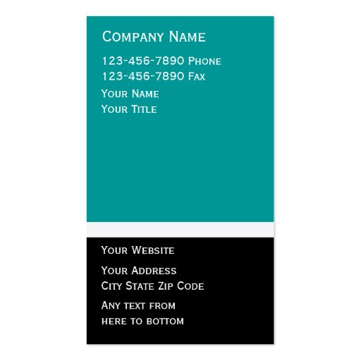 Trendy Business Cards (front side)