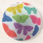 Trendy butterflies  Sandstone Drink Coaster
