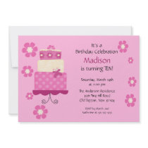 Trendy Cake Birthday Invitation by celebrateitinvites Trendy Cake Birthday Invitation