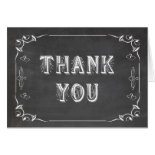 Trendy Chalkboard Customizable Thank You Cards