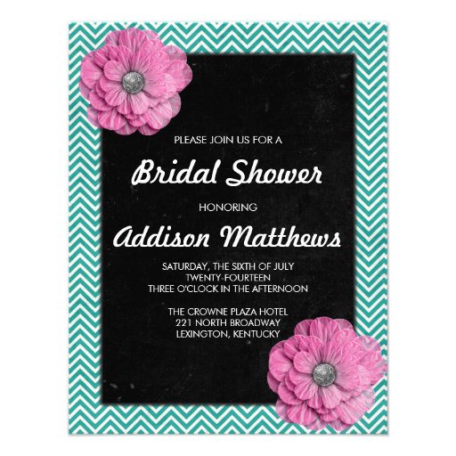 Trendy Chevron Bridal Shower Invitation