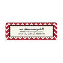 Trendy Chevron Pattern Avery Return Address Label