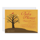 Trendy chic gold red birds baby shower invitation invitation