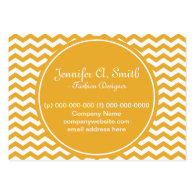 trendy,classic, bright sunny yellow chevron business cards