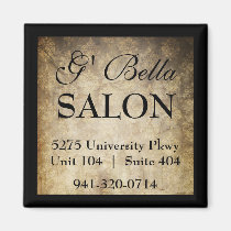 Trendy Classy Sophisticated Salon Business Magnets magnets