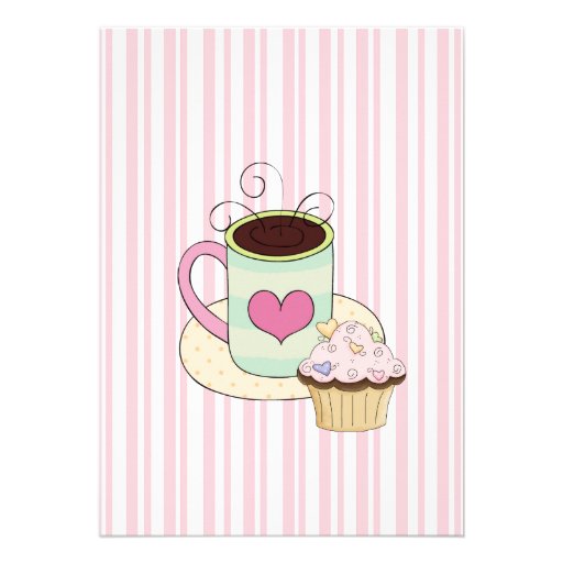 Trendy Coffee Bridal Shower Invitation