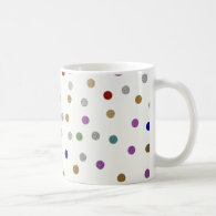 Trendy Colorful Dots Pattern Classic White Coffee Mug