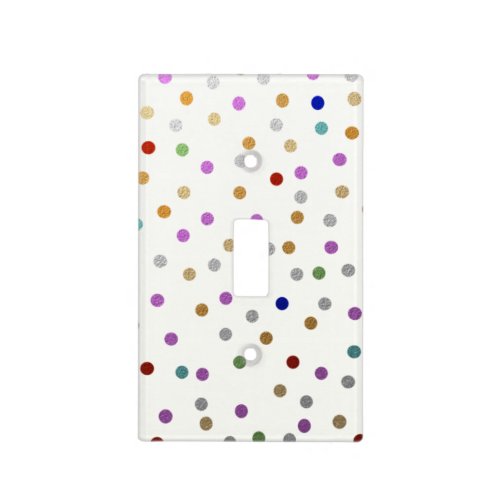 Trendy Colorful Dots Pattern Light Switch Plate