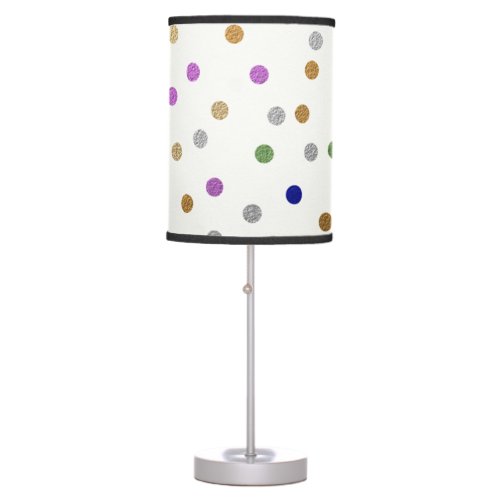 Trendy Colorful Dots Pattern Table Lamp